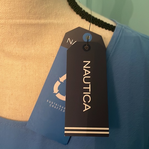 NWT Nautica A-line,tiered bottom, Tencel, sleeveless, maxi sun dress. Large. - Picture 2 of 11